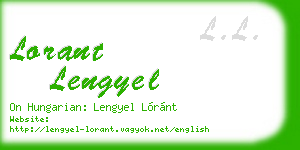 lorant lengyel business card
