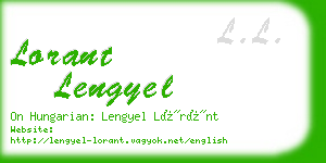 lorant lengyel business card